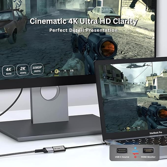 6-in-1 USB-C Hub Bundle with Portable USB-C to HDMI Adapter (4K)