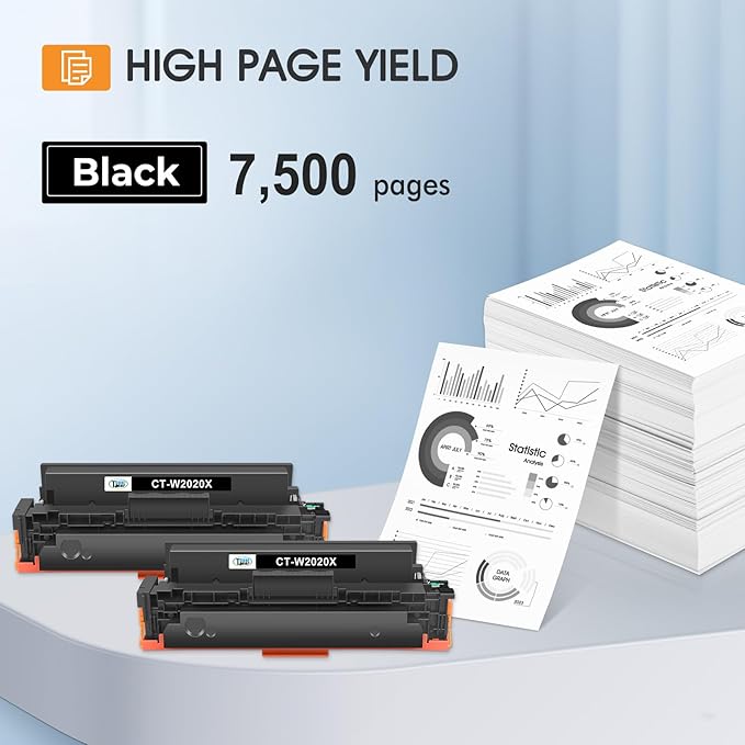 414X Black Toner Cartridge Compatible Replacement for HP 414X 414A W2020X W2020A for HP Color Pro MFP M479fdw M454dw M479fdn M479dw M454dn M479 M454 Printer Ink (Black, 2Pack)