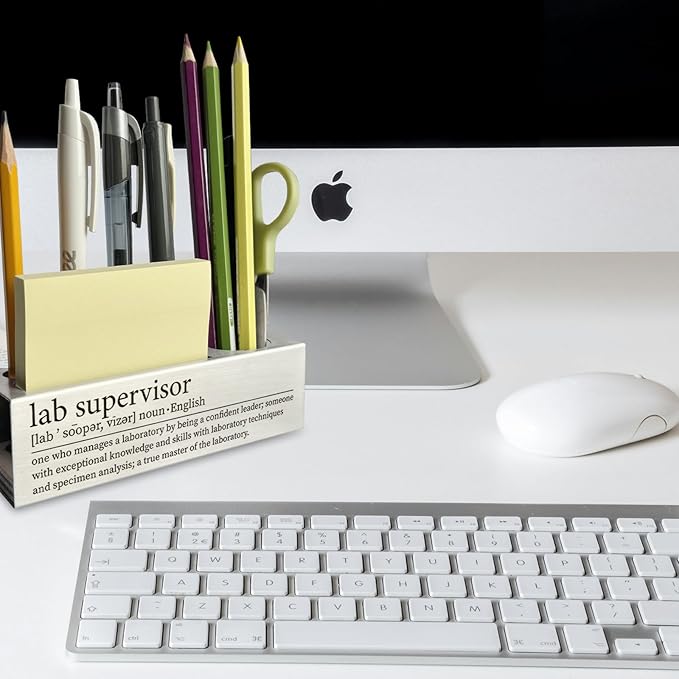 Lab Supervisor Gifts, Lab Supervisor Desk Decor Stainless Steel Pen Pencil Holders WCC37