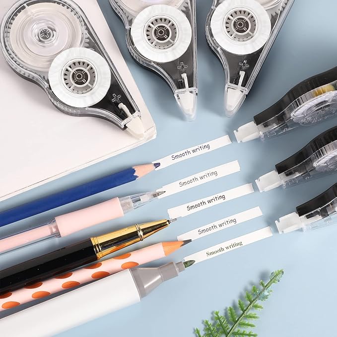 BESARME 12 Pack Correction Tapes, 39 Feet Each Correction Tape Roller Correction Tape Pen for Students Office Supplies, 1/5 X 472 Inches