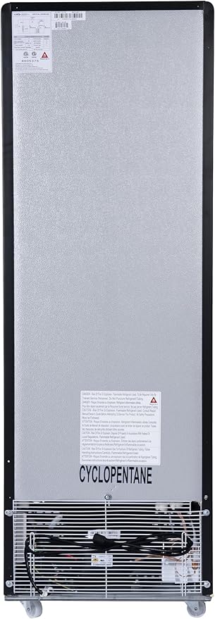 KoolMore KM-MDR-1GD-8C 21 in. One Glass Door Commercial Display Merchandiser Refrigerator Cooler in Black, ETL Listed, 8 cu. ft