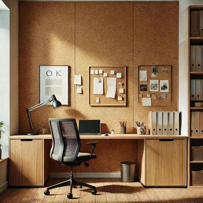Manton Cork Premium Cork Roll - 4' x 10' x 1/2", 100% Natural Facing Grade Material for Bulletin Boards, Decorative Photo and Message Push Pin Displays - Perfect for Home, School, and Office