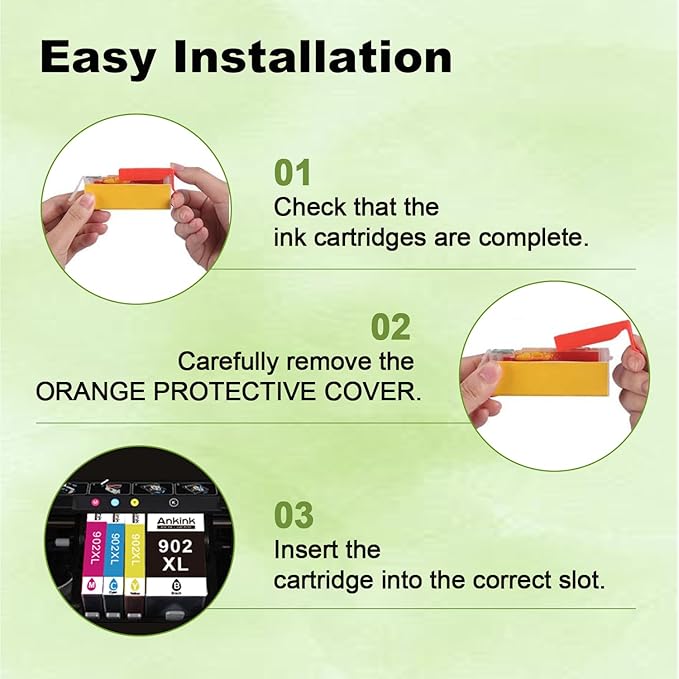 902XL 5 Combo Pack Ink Cartridge Compatible for HP 902 HP902 XL (2 Black CMY) Work with OfficeJet Pro 6978 6968 6970 6975 6960 6979 OfficeJet 6958 6962 6950 6954 6951 6956 6961 6963 6964 Printers