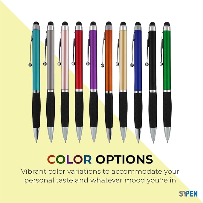 Personalized Pens With your Custom Logo or Text-300 Pack Bulk-for Businesses, Parties, and Events, 2 in 1 Ballpoint Pen & Stylus Compatible with Touchscreen Devices, Gold Barrel, Black Ink