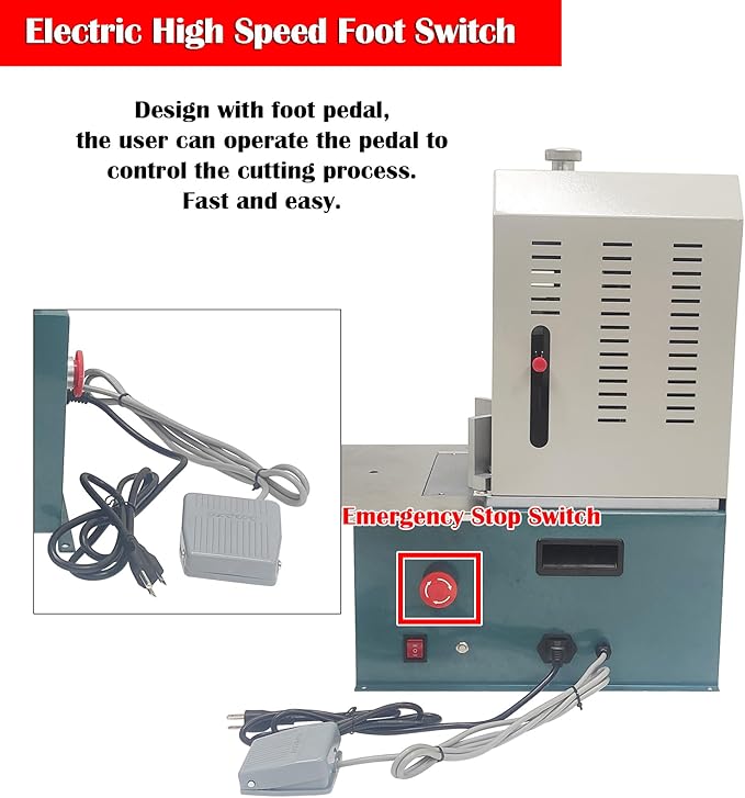 INTBUYING Electric Corner Rounder, Round Corner Cutter Cutting Machine, Corner Rounding Machine, Feature 7 Types of Blades R3 R4 R5 R6 R8 R9 R10, with Foot Switch for Notebook Name Cards PVC Paper