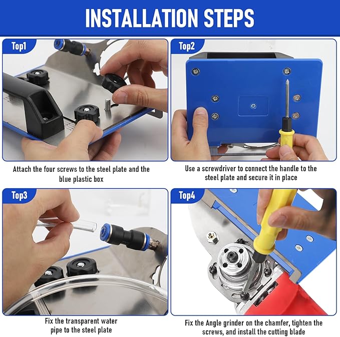 45 Degree Tile Chamfering Tool, Angle Grinder Stand Tile Cutter Tool Attachment for Tile 45 Degree Chamfer Cutting, 100-Type Universal Tile Chamfering Stand Type Angle Grinder