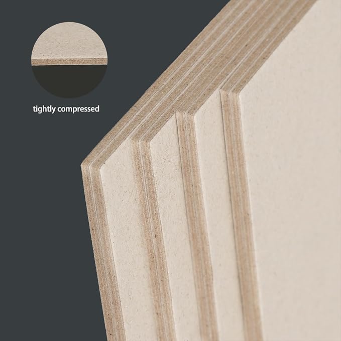 25 Pcs Book Board, Binder Board, Cover Board, Heavy Duty Chipboard for Book Binding, DIY Cardboard (Gray, 8.5 x 11 Inch 80PT)