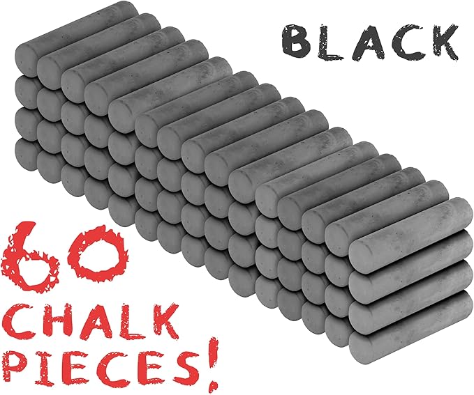 Kid Made Modern 60 Count Pack of Sidewalk Chalk – Black