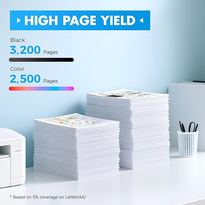 218X Toner Cartridges Set with chip 4-Pack 3301fdw Replacement for HP 218X W2180X W2181X W2182X W2183X 218A W2180A Black Compatible with HP Color Laserjet Pro MFP 3301cdw 3301sdw 3201dw Printers Ink