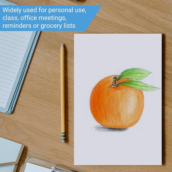 10 Pack Memo Pads 5.5x8.5 Inch, White Note Pads -Scratch Pads - Writing pads, 100 Sheets Each Pad