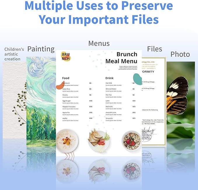 Thermal Laminating Pouches, FungLam Clear Laminating Sheets, 3 Mil Thickness Thermal Laminating Sheets, 9×11.5 Inch Laminator Sheets for Laminators, Clear Plastic Letter Size Sheets, 500 Pack.