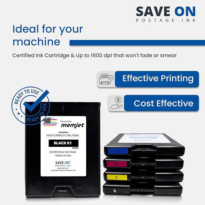 Save On Postage Ink, Memjet Ink Cartridge Compatible Astro 123-2415 | Memjet Ink Compatible HI-Cap Yellow Ink Tank for AstroJet M1 M2 S1 and M1DX