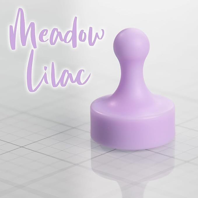 GLASSBOARD STUDIO Powerful Neodymium Magnets, Pawn-Shaped - Strong Fridge/Refrigerator and Whiteboard Magnet, Ideal for Office, Kitchen, Crafts - Rare Earth, Heavy Duty (2, Meadow Lilac)