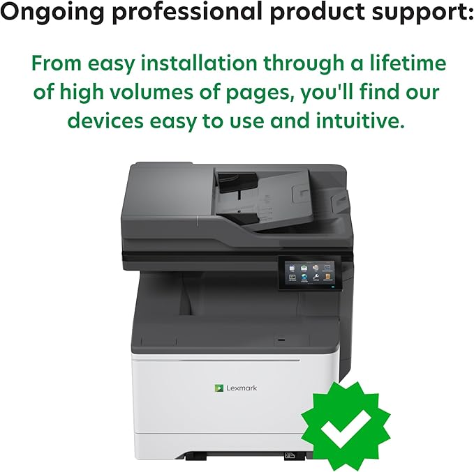 LexmarkCX532adwe MFP Color Laser Printer with Touch Screen, Laser Printer Technology, USB connectivity, and Color Output.(50M7040)