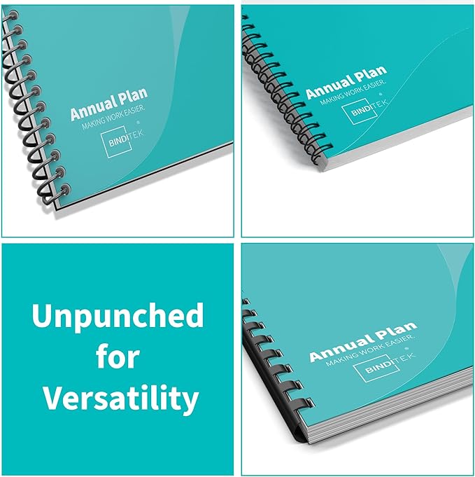 Binditek 50 Pack 8 Mil Binding Presentation Covers, Ultra Clear, 8.5 x 11 Inches, Letter Size, Square Corners, Un-Punched