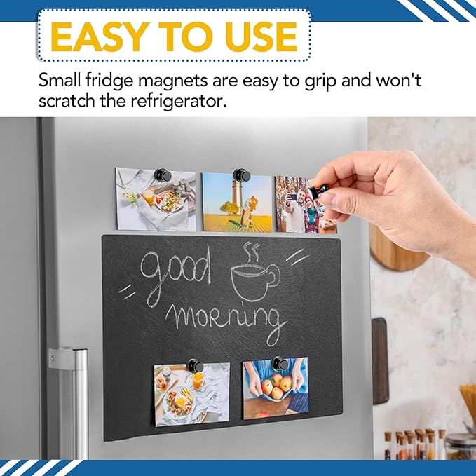LOVIMAG Fridge Magnets, 18 Pcs Small Neodymium Magnets for Refrigerator，Whiteboard Magnets for Office，Push Pins Magnets with Epoxy Coating for Cruise, Cruise Door Magnets for Decorations