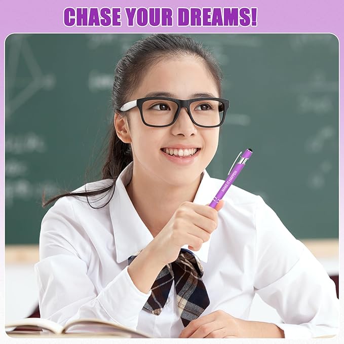 20 Pcs Inspirational Pens Bulk - Motivational Ink Ballpoint Pen with Quotes Stylus Tip Nurse Gifts for School Coworkers Office Supplies Black Ink