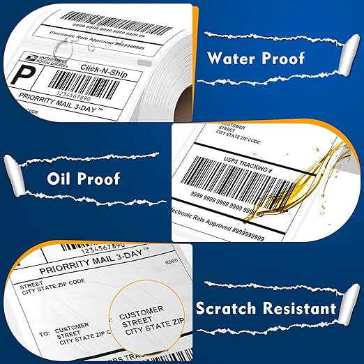 L LIKED 30 Rolls Compatible with Dymo 1744907 Internet Postage Labels 4" x 6" Shipping Labels Compatible with Rollo, DYMO 4XL & Zebra Desktop Printers (220 Labels Per Roll)