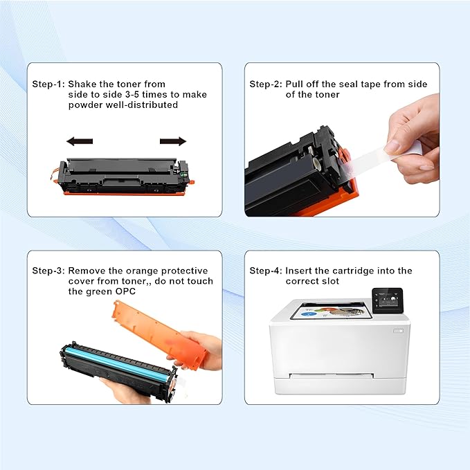 OFFICE-COLOR 202X Toner Cartridges Set Replacement for HP 202X Works with HP Color Laserjet Pro MFP M281fdw Toner, M281cdw M254dw M281fdn M254dn M254nw M281 M254 Printer (Black,Cyan,Magenta,Yellow )