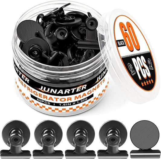 60 Pack Heavy Duty Magnetic Clips, Fridge Refrigerator Magnets, Whiteboard Magnet Clips, Refrigerator Magnets Clip, Non-Scratch Clip Magnets for Whiteboard, Office, Locker, Photo Displays