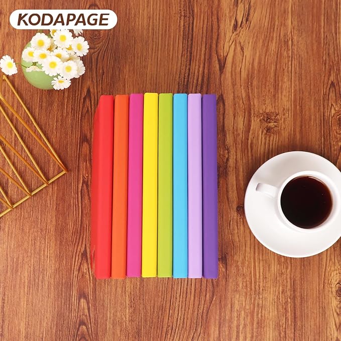 KODAPAGE A5 Liend Journal Notebook, 7mm College Ruled Notepad, Journaling for Writing, Work, School, Travel and Note Taking, Hardcover 224 Pages (112 Sheets) 5.5 x 8.3 inches Multicolored (8 Pack)