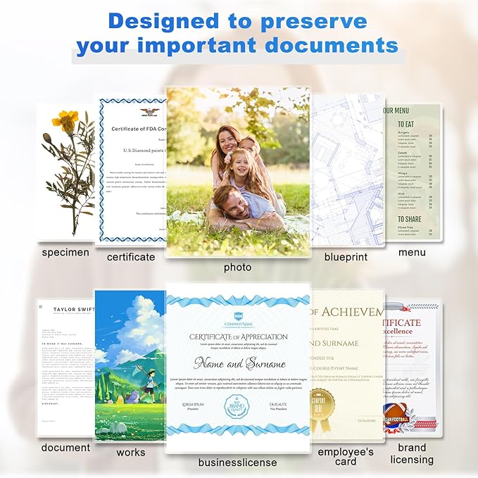 1000 Pack Laminating Sheets, 5Mil 9" x 11.5" Laminating Pouches，5Mil Clear Thermal Lamination Sheet Paper for Laminator, Holds 8.5 x 11 Inch Sheets