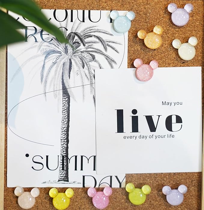 30Pcs Push Pins,Decorative Push Pin,Cute Thumb Tacks Cute Office Decor for Cork Board Bulletin Board,Desk Accessories Aesthetic,Classroom Decor,Business Home Decor（30-Mouse）