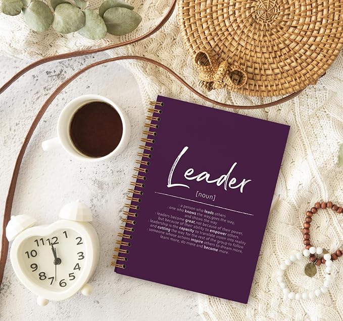 OXW Purple Meeting Notebooks for Work, Leadership Gifts Office Work Notebook Journal for Writing Note Taking, Thank You Gifts for Women Men Leader Mentor Boss Manager Principal, 5.5"x8.3"