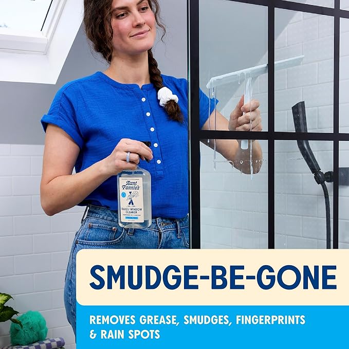 Aunt Fannie's Glass & Window Cleaning Vinegar Spray, Natural Streak-Free Spray 16.9 Ounces (Pack of 3)