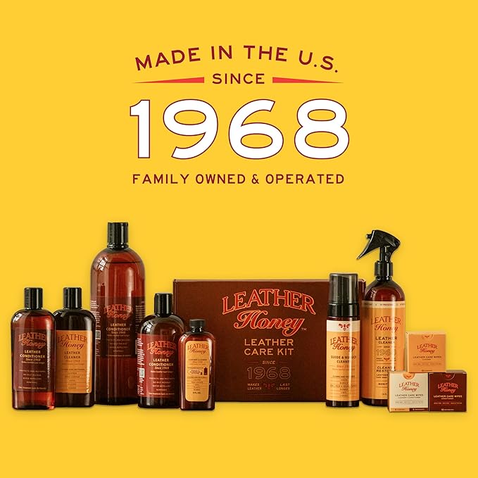 Leather Honey Leather Cleaner Wipes: Clean Leather On-The-Go. Cleaning Wipes for Leather, Faux & Vinyl - Couches, Car Seats, Purses, Shoes, Bags & Tack. Safe for Any Color. 10 Non-Toxic, Ready-to-Use