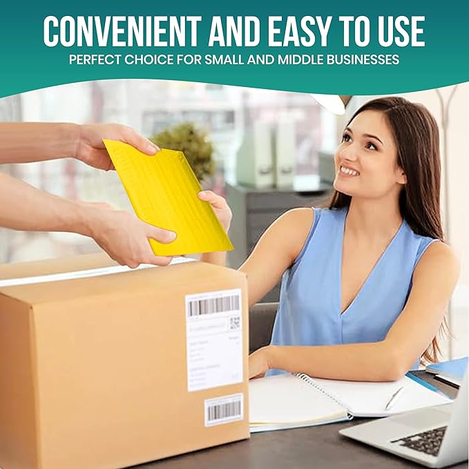 Levex - #0000 4" x 6" [10 Pack] Yellow Poly Bubble Mailers, Padded Envelope Mailers, Packing Envelope & Mailing Bags for Shipping