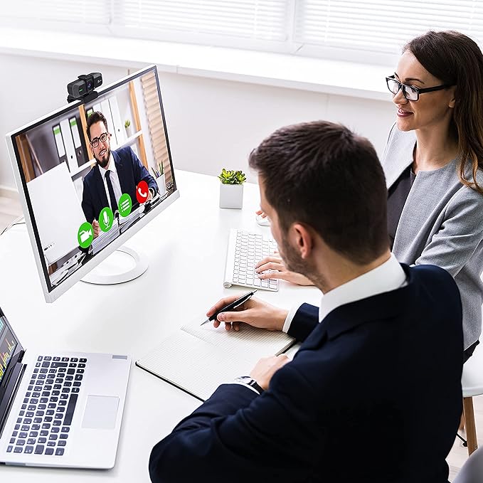 j5create 4K Wide Angle Webcam with Microphone/Privacy Cover for Video Conferencing, Streaming, Recording and Online Teaching, Supports Zoom, Skype, Teams, OBS and More (JVU430)