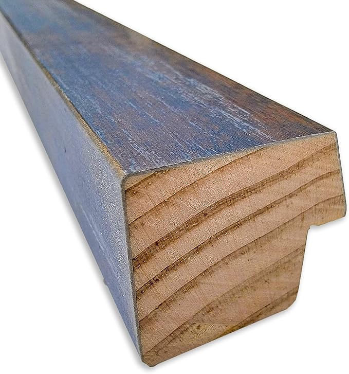 Amanti Art Natural Cork Board for Wall, 14x20 Vision Board with Blue Wood Frame, Small Corkboard Office Decor for Home Organization, Modern Corkboard Pinboard to Display Items for Home Organization