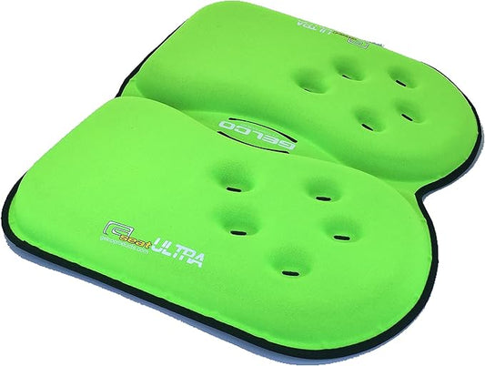 GSeat Ultra Large Gel and Foam Coccyx Seat Cushion for Back Pain Relief, Sciatica, Low Back, Tailbone-Pain, Pressure Relief, Seat Pad for Office, Home, Driving, Meditation Anywhere You Sit.(Green)