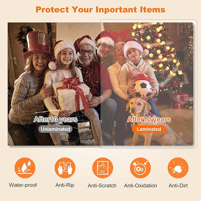 9-Inch Thermal Laminator Machine, World's First Open-Lid Design, Remove Jam in 5s, Auto Shut-Off, NTC Temperature Control, 5 Laminating Sheets for Teacher School Home Office Personal, Black