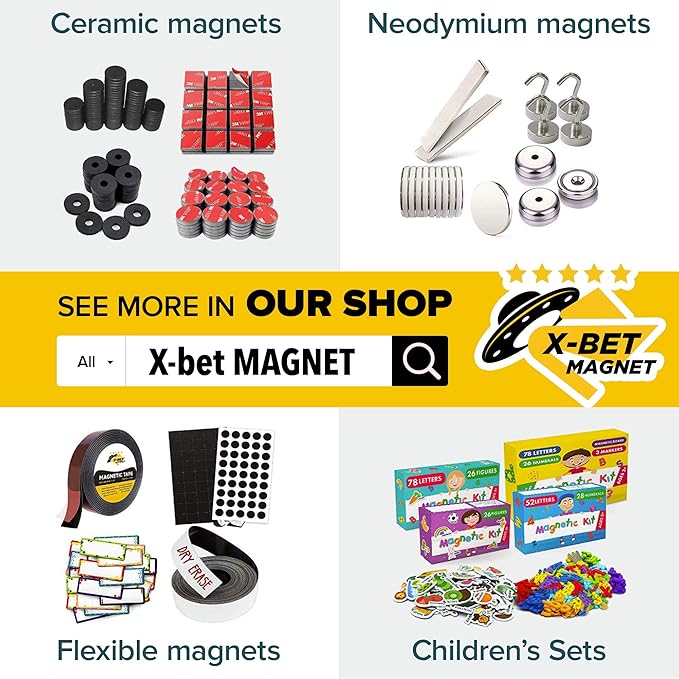 X-bet MAGNET Dry Erase Magnetic Labels 30 pcs 1x3 - Reusable Sticky Notes - Magnetic Notepads for Refrigerator - Dry Erase Magnetic Sheets - Blank Magnet Stickers - Used for Whiteboard, Classroom