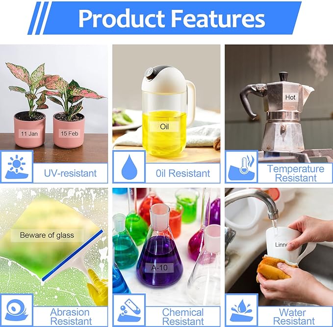 6PK Compatible for Brother P-Touch Label Maker Tape TZe-131 TZ-131 TZe131 TZ131 Black on Clear 12mm 1/2 inch 0.47'' x 26.2ft Laminated TZe TZ Label Tape for PT-H300LI P700 P710BT P750W