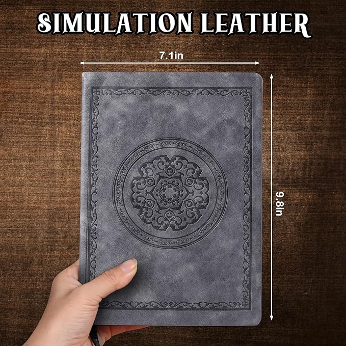 2025 Leather Vintage Journal Notebook,300 Pages,Leather Softcover Lined Journal Notebooks for Women Men,Notebook Journals for Writing Travel,Business,Office,7.1'' X 9.8''