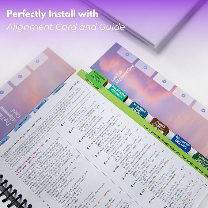 Index Tabs for HCPCS Level II Expert 2025 Codebook - Easy Navigation for Medical Coding Books (for AAPC Version)