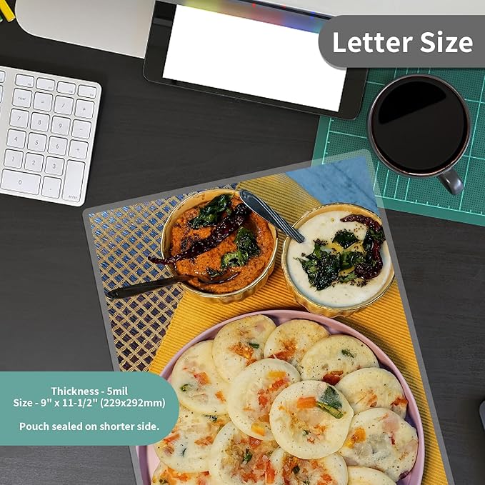 5 mil Thermal Laminating Sheets 1000 Packs, 9” x 11.5” Clear Laminating Pouches Holds 8.5 x 11 Inch Sheet, Letter Size Lamination Paper for Laminator - Rounded Corner