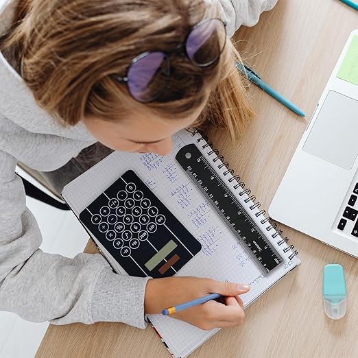 6 Inch Metal Ruler Set - Dual Scale Metric & Imperial,150 mm Straight Edge Rule, Laser Engraved, Edge-to-Edge Measuring for School, Geometry, Crafting & Gifts (2-Pack)