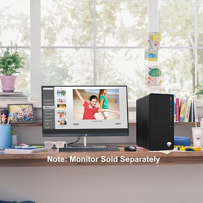 HP Pavilion Tower Desktop Computer, Intel 8-Core i7-10700F up to 4.8GHz, 16GB DDR4 RAM, 1TB PCIe SSD, GeForce GT 610 2GB, WiFi 6, Bluetooth, RJ-45, Type-C, KB & Mouse, Black, Windows 11 Pro, Tichang