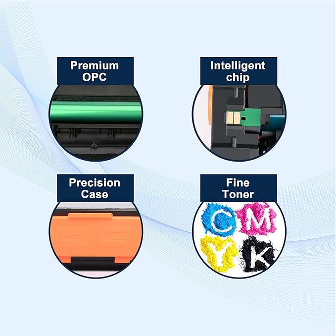 OFFICE-COLOR Replacement for HP 130A Toner Cartridges Set Works with HP Color Laserjet pro MFP M177fw,M176n Printer Ink (Black,Cyan, Magenta, Yellow 4 Pack)