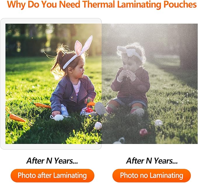 Thermal Laminating Pouches, 9 x 11.5 Inches Laminating Sheets, 3 mil Thick Laminate Sheets, 1000 Pack,Clear