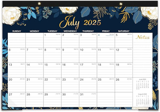 Desk Calendar 2025-2026 - Jul. 2025 - Dec. 2026, 18 Months Large Monthly Desk Calendar, 17" x 12", Desk Pad, Large Ruled Blocks, To-do List & Notes, Best Desk/Wall Calendar for Planning or Organizing