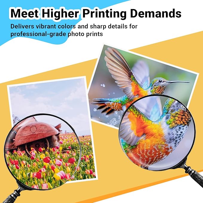 TECKWRAP Glossy Photo Paper 8.5" x 11", Inkjet Photo Paper 260gsm/69lb, Works with Inkjet Printer, Instant Dry, 20 Sheets, Professional Standard