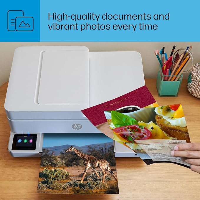 HP Envy 6555e Wireless All-in-One Color Inkjet Printer, Print, scan, Copy, Duplex Printing Best-for-Home, 3 month Instant Ink trial included (714N5A)