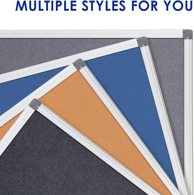 Felt Bulletin Board 24x18inches Photo Picture Display Board Wall Hanging Notice Board with Push Pins