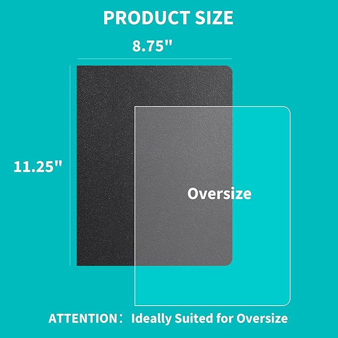 Binditek 100 Pack Binding Covers and Backs Set, 8.75 x 11.25 Inches, 50 Clear PVC (8Mil), 50 Sand-Textured Polycovers (12Mil), Oversize