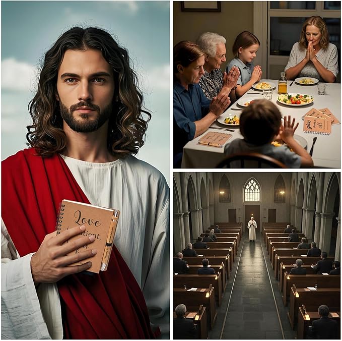 40 Pcs/20 Set Christian Gifts Spiral Notebooks Bulk Journals with Christian Pens Prayer Journal Christian Journal for Women and Men, Perfect Home Gifts